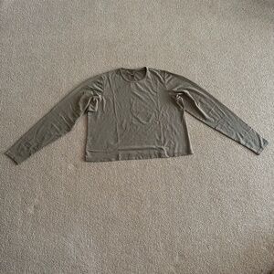 Skims Sepia New Vintage Cropped Long Sleeve T-Shirt, Size 3X NWT